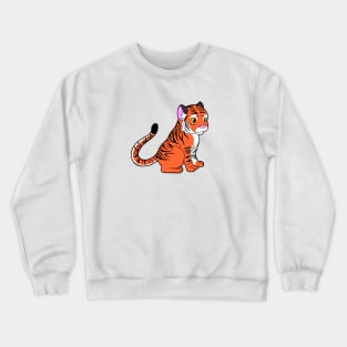 Orange Tiger Crewneck Sweatshirt